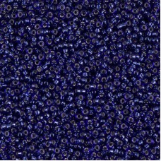 Silver Lined Royal Blue  Miyuki 15/0 Seed Beads, 8.2g, Colour 0973