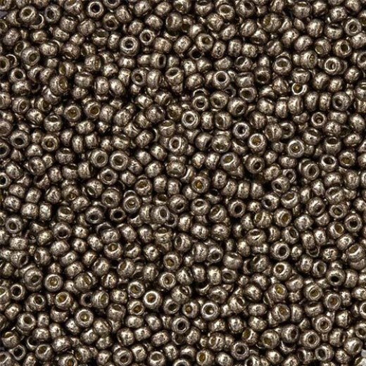 Bulk Bag Duracoat Galvanized Pewter Miyuki 15/0 Seed Beads, 100g, Colour 4222