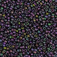 Matte Metallic Aubergine Iris Miyuki 8/0 Seed Bead, Colour 2073, 22g pack