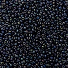 Matte Metallic Indigo Iris Miyuki 8/0 Seed Beads, Colour 2063, 22g approx.