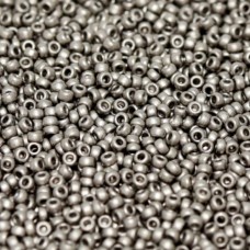 Matte Steel 15/0 Seed Beads, 8.2g, Colour 0190f