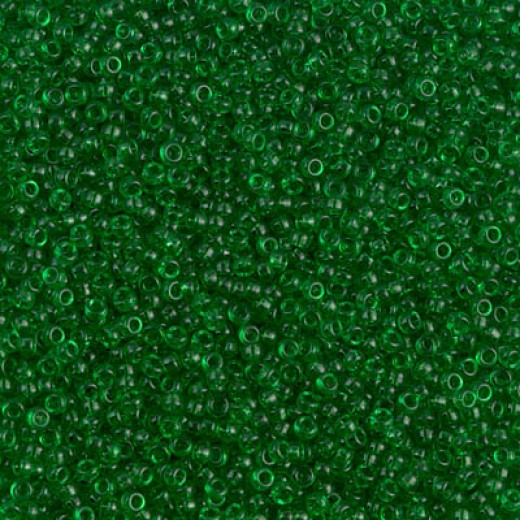 Transparent Green Miyuki Size 15/0 Colour 0146, 100gm wholesale pack
