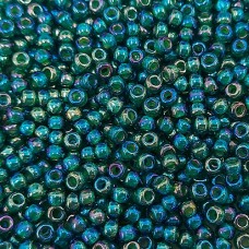Chartreuse Lined Green AB Miyuki 6/0 Seed Beads, 20g, Colour 0354