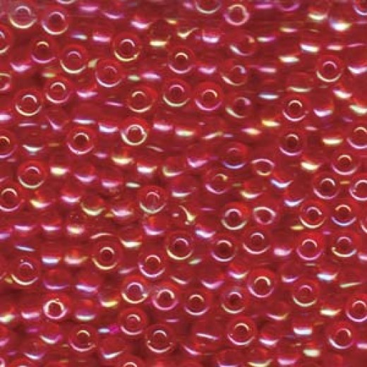 Transparent Dark red AB Miyuki 6/0 Seed Beads, 250g, Colour 254D