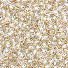 Crystal Silver Lined, Colour 0001 Miyuki 6/0 Seed Beads, 20g approx.