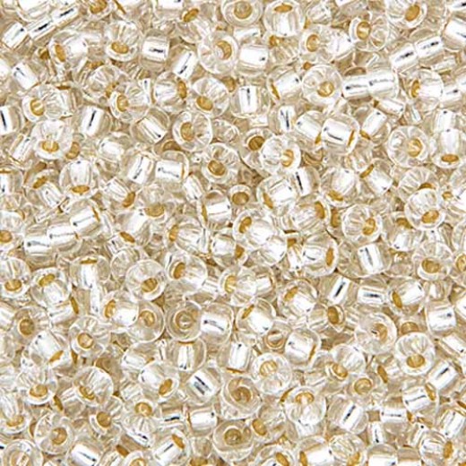 Crystal Silver Lined, Colour 0001 Miyuki 6/0 Seed Beads, 250g approx.