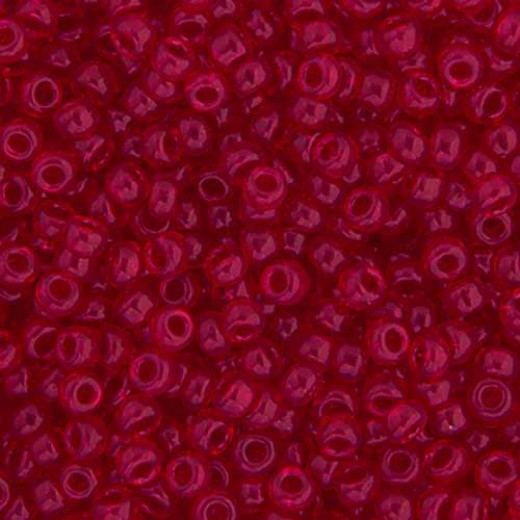 Transparent Red Miyuki 15/0 Seed Beads, 8.2g approx, Colour 141
