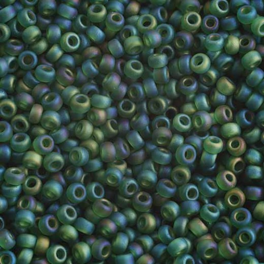 Frost Green Rainbow Miyuki 6/0 Seed Beads, 250g, Colour 0146FR