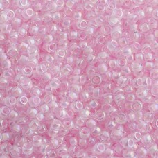 Pink Lined Crystal AB Miyuki 15/0 Seed Beads, 8.2g approx. , Colour 272