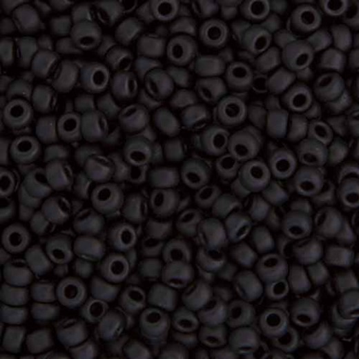 Black Matte Miyuki 6/0 Seed Beads, 250g, Colour 0401F