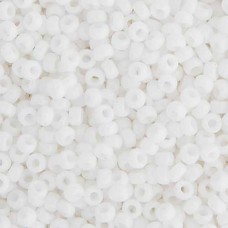 Bulk Bag Chalk White Opaque Matte Miyuki 6/0 Seed Beads, 250g, Colour 0402F