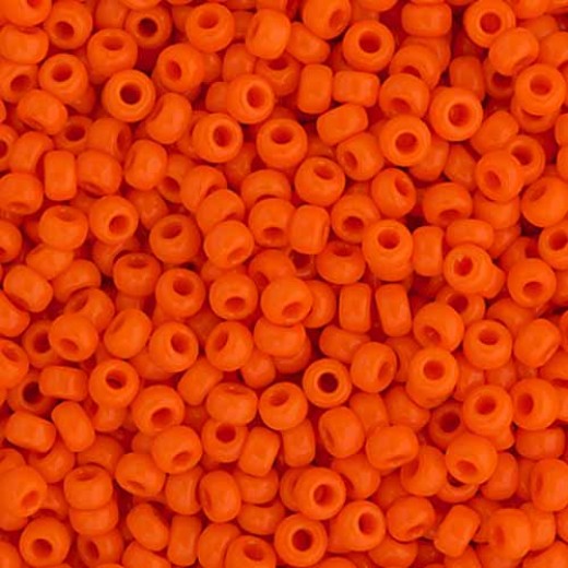 Bulk Bag Orange Opaque Miyuki 6/0 Seed Beads, 250g, Colour 0406