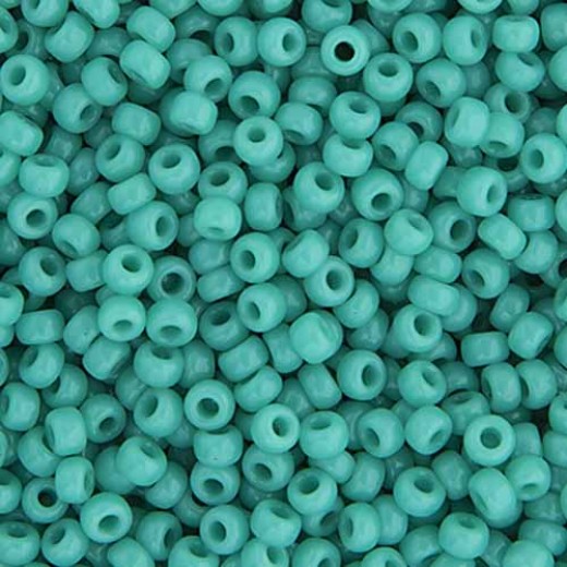 Bulk Bag Turquoise Green Opaque Matte Miyuki 6/0 Seed Beads, 250g, Colour 0412