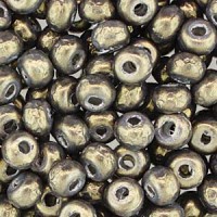 Dark Olive Baroque Pearl Silver Miyuki 6/0 Beads, Colour 3957, 5g approx.