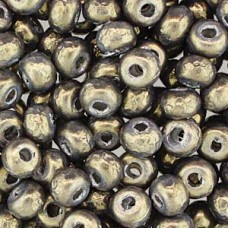 Dark Olive Baroque Pearl Silver Miyuki 6/0 Beads, Colour 3957, 5g approx.