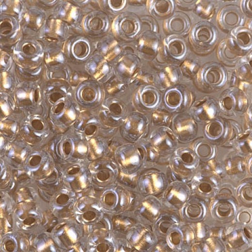 Bulk Bag Crystal Sparkling Metallic Gold Lined Miyuki 6/0 Seed Beads, 250g, Colour 0234