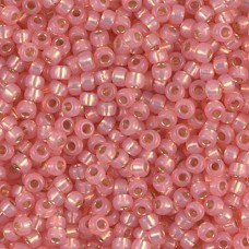 Dyed Salmon Silver Lined Miyuki Size 8/0 seed beads, Colour 0642, 22gm