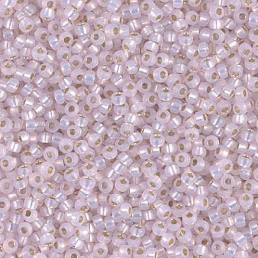 Pink S/L Dyed Alabaster Miyuki Size 8/0 seed beads, Colour  643, 22gm