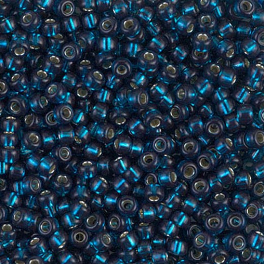 Silver Lined Blue Zircon, Miyuki 8/0 Seed Beads, Colour 1425, 22 Grams