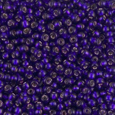 Dyed Silver Lined Dark Violet, Miyuki Size 8/0 seed beads,, Colour 1427, 22gm