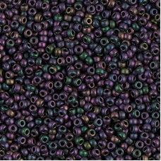 Matte Metallic Magenta Green Iris Miyuki 8/0 Seed Beads, Colour 2062, 22g approx...