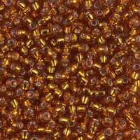 Silver Lined Topaz, Miyuki Size 8/0 seed beads,, Colour 2422, 22gm
