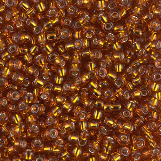 Silver Lined Topaz, Miyuki Size 8/0 seed beads,, Colour 2422, 22gm