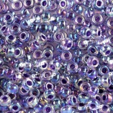 Amethyst Lined Crystal AB Miyuki Size 8/0 seed beads, Colour 0274, 22gm