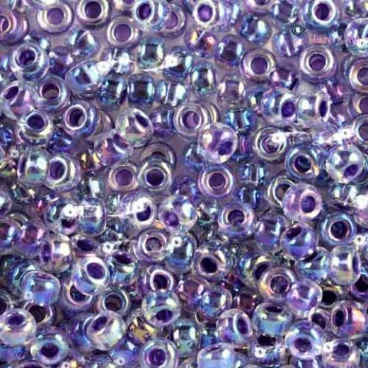 Amethyst Lined Crystal AB Miyuki 15/0 Seed Beads, 8.2g approx. , Colour 274