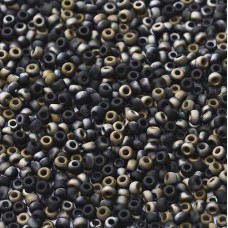 Black Valentinite Matted Miyuki 8/0 Seed Beads, colour 4561