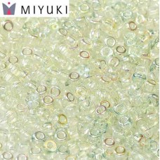 Crystal Green Rainbow Miyuki 8/0 Seed Beads, colour 55026, 22g