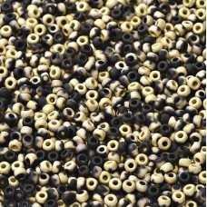 Black Amber Matted Miyuki 8/0 Seed Beads, colour 55044