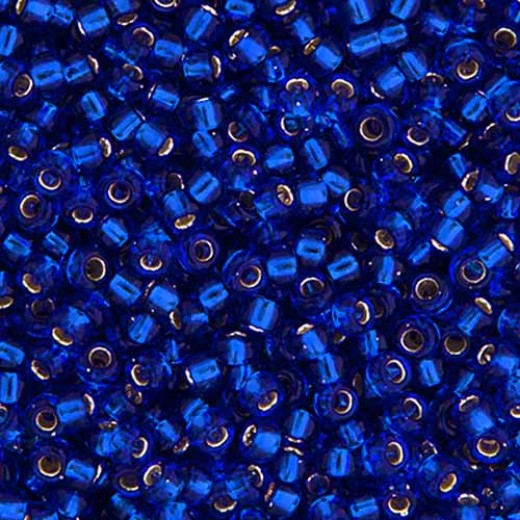 Cobalt Blue Silver Lined Miyuki 8/0 Seed Beads, 250g, Colour 0020