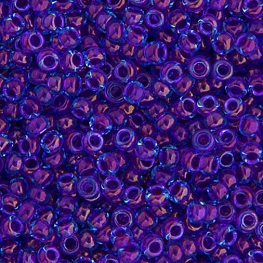Aqua Fuchsia Lined Luster Miyuki Size 8/0 seed beads, Colour 0352, 22gm
