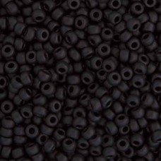 Black Matte Miyuki Size 8/0 seed beads, Colour  0401F 22g