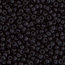 Black Opaque Miyuki 15/0 Seed Beads, 100g, Colour 0401