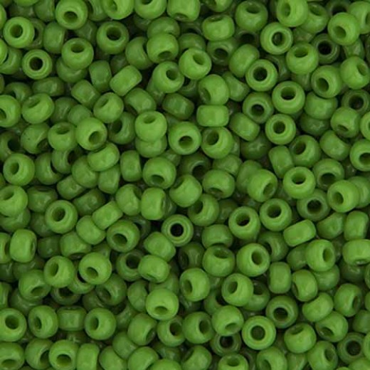 Green Pea Opaque Miyuki 8/0 Seed Beads, 250g, Colour 0411