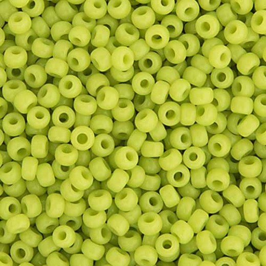 Chartreuse Opaque Miyuki 8/0 Seed Beads, 250g, Colour 0416