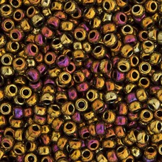 Lt.Bronze Iris/AB Metallic Miyuki Size 8/0 seed beads, Colour  462, 22gm