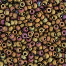 Matte Metallic Khaki Iris Miyuki Size 8/0 seed beads, Colour  2035, 22gm