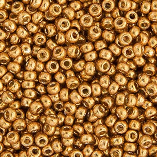 Duracoat Galvanized Yellow Gold Miyuki Size 8/0 seed beads, Colour  4203, 22gm