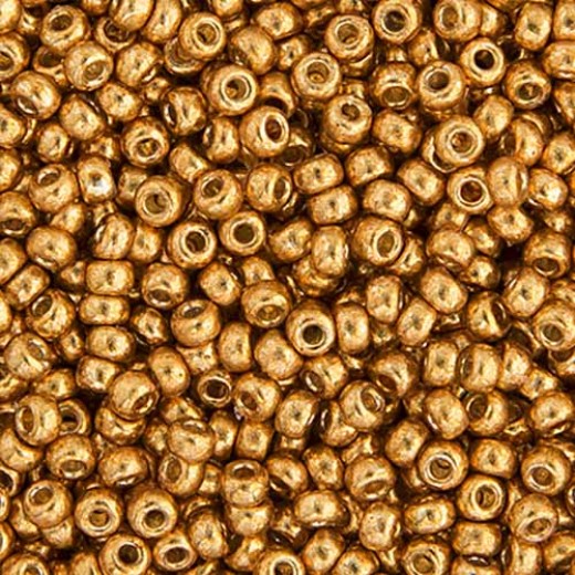 Duracoat Galvanized Yellow Gold Miyuki 8/0 Seed Beads, 250g, Colour 4203