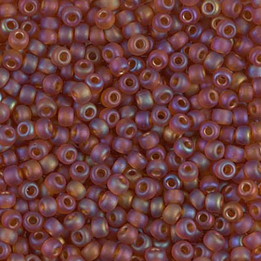 Matte Transparent Topaz AB Miyuki 8/0 Seed beads, colour 0133FR, 22g approx.