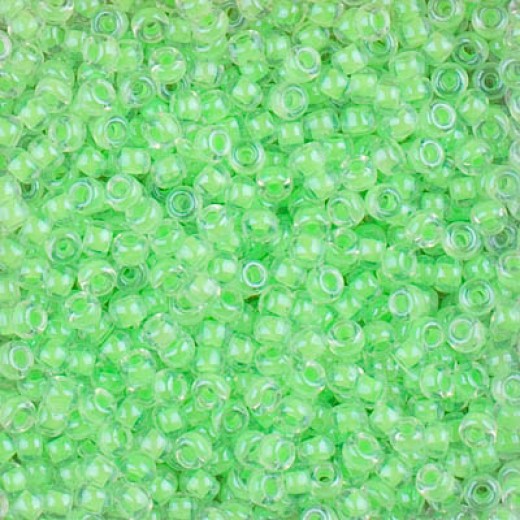 Luminous Mint Green Miyuki 8/0 Seed beads, colour 1120, 250g Wholesale Pack.
