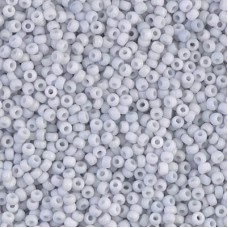 Matte Opaque Pale Blue-Grey Miyuki Size 8/0 seed beads, Colour 2026, 22gm