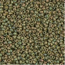 Matte Opaque Light Olive Luster Miyuki Size 8/0 seed beads, Colour 2033, 22gm