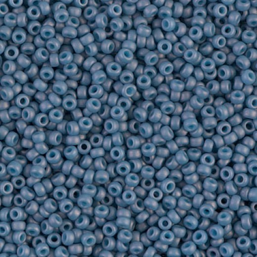 Matte Opaque light Denim Luster Miyuki Size 8/0 seed beads, Colour 2038, 22gm