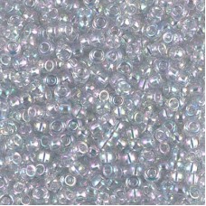 Transparent Glazed Luster Rainbow, Size 8/0 seed beads,, colour 2443, 22g approx...