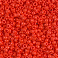 Opaque Red Miyuki Size 8/0 seed beads, Colour 0407, 22gm