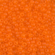 Matt Transparent Orange Miyuki Size 8/0 seed beads, Colour 0138F, 22gm